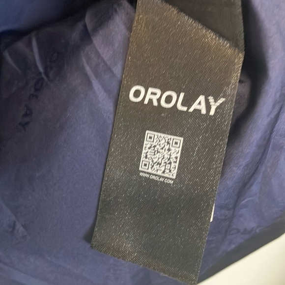 Orolay Metallic Shiny Navy Puffer Vest - Picture 5 of 8